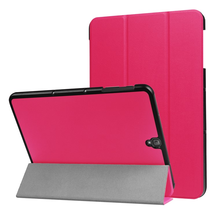 Flip Leather Tri-fold Stand Case for Samsung Galaxy Tab S3 9.7-inch T820 - Rose-1