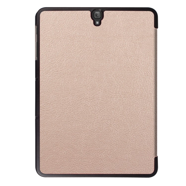tri-fold PU Leather Stand Shell para Samsung Galaxy Tab S3 9.7-inch T820 - rosa oro-3