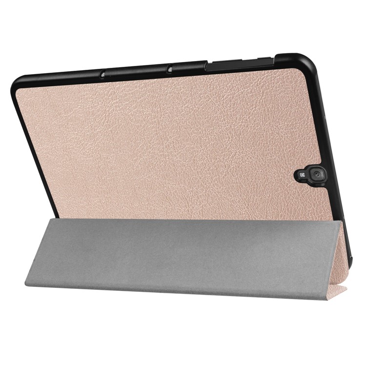 tri-fold PU Leather Stand Shell para Samsung Galaxy Tab S3 9.7-inch T820 - rosa oro-6