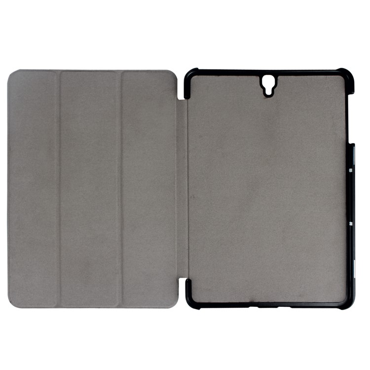 PU Leather Tri-fold Stand Case for Samsung Galaxy Tab S3 9.7-inch T820 - Gold-9
