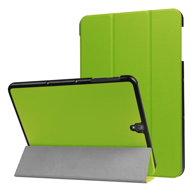 PU Leather Tri-fold Flip Shell Case for Samsung Galaxy Tab S3 9.7-inch T820 - Green-1
