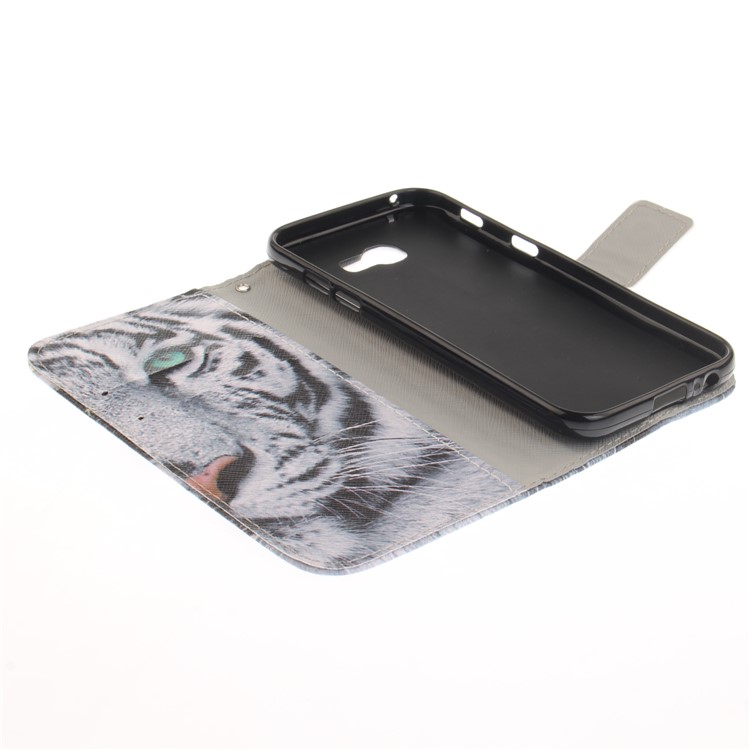 Pattern Printing Leather Wallet Case for Samsung Galaxy A5 (2017) SM-A520F - Tiger Pattern-10