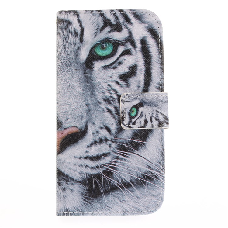 Pattern Printing Leather Wallet Case for Samsung Galaxy A5 (2017) SM-A520F - Tiger Pattern-2