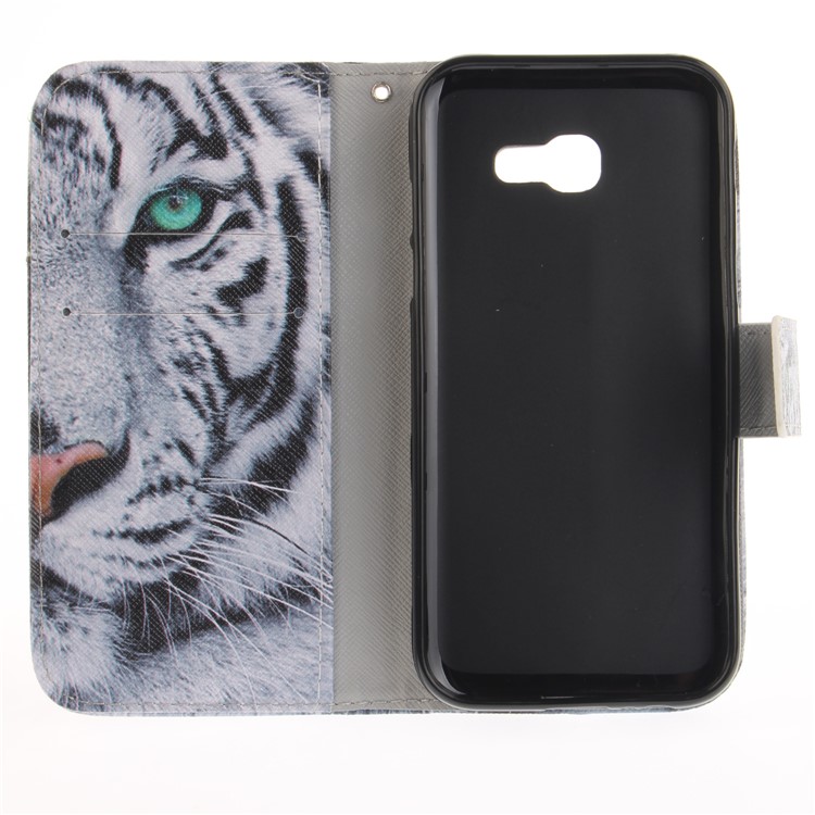 Pattern Printing Leather Wallet Case for Samsung Galaxy A5 (2017) SM-A520F - Tiger Pattern-9