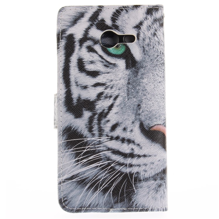 Printing Pattern Wallet Leather Case for Samsung Galaxy J5 (2017) - Tiger with Green Eye-3
