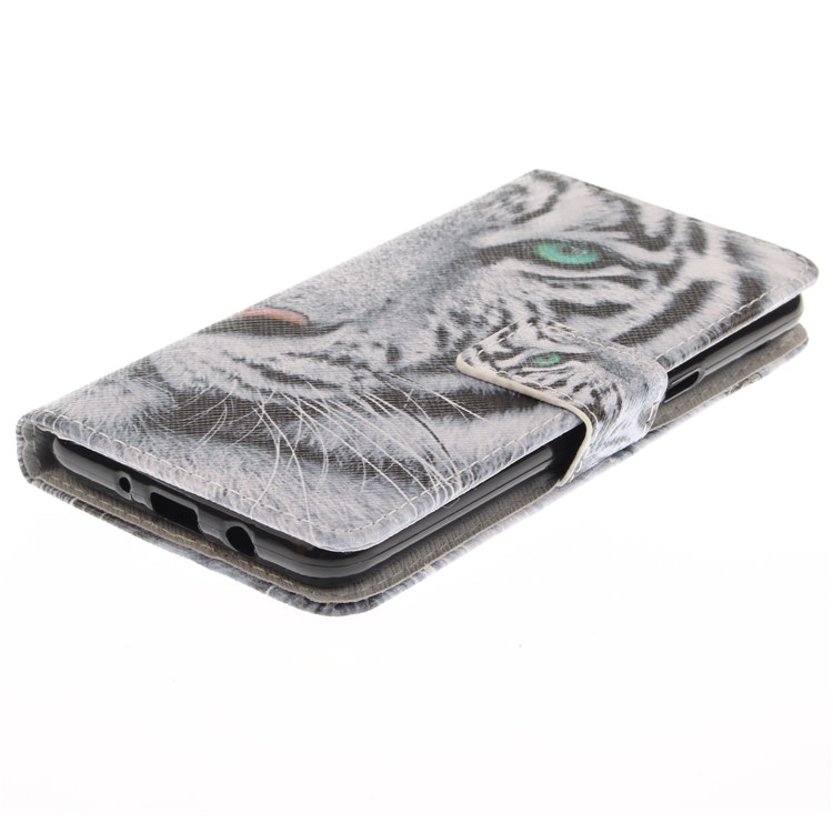 Printing Pattern Wallet Leather Case for Samsung Galaxy J5 (2017) - Tiger with Green Eye-4