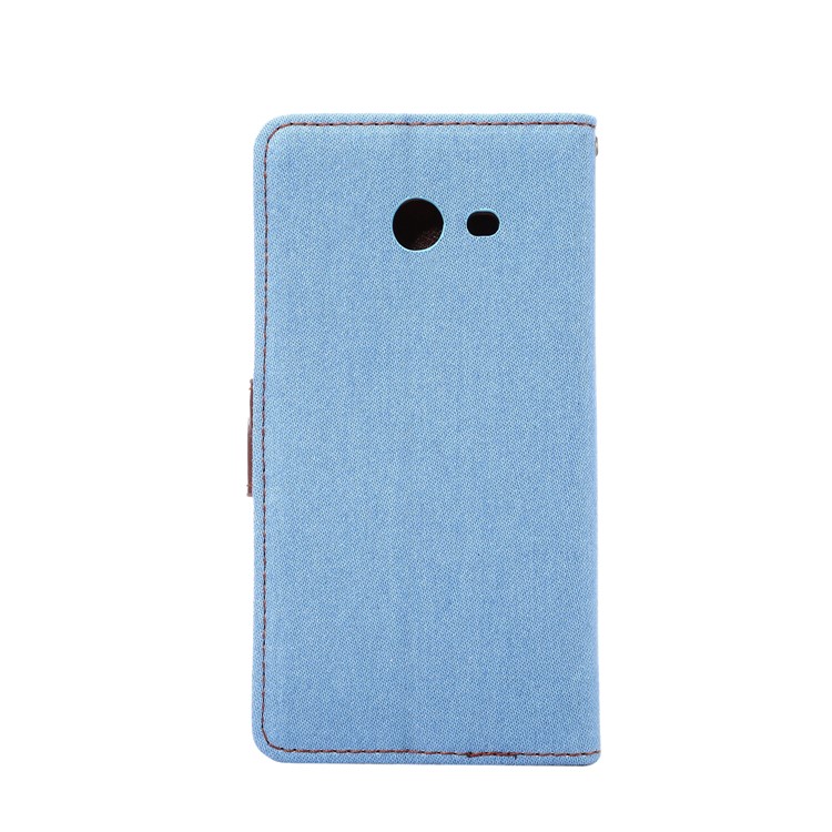 Jeans Cloth Leather Phone Case for Samsung Galaxy J3 Emerge/J3 Prime/J3 (2017) - Baby Blue-3