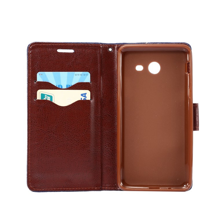 Jeans Cloth Leather Phone Case for Samsung Galaxy J3 Emerge/J3 Prime/J3 (2017) - Baby Blue-7
