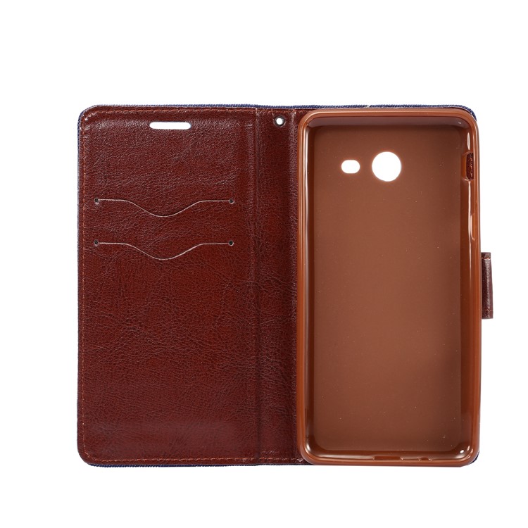 Jeans Cloth Leather Phone Case for Samsung Galaxy J3 Emerge/J3 Prime/J3 (2017) - Baby Blue-8