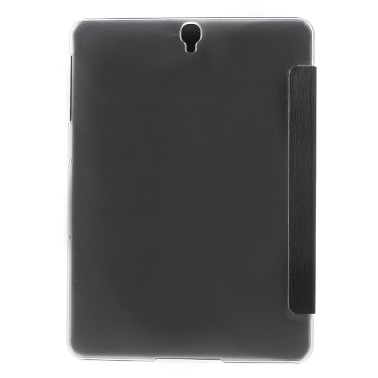 Toothpick Texture Tri-fold Stand Leather Case for Samsung Galaxy Tab S3 9.7" T820 - Black-3