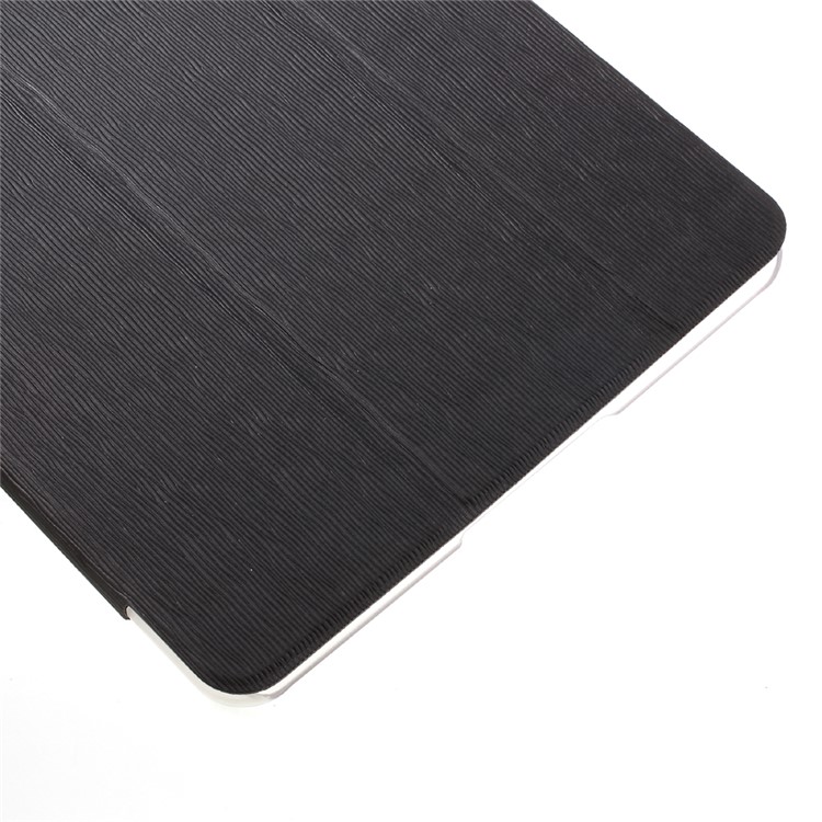 Toothpick Texture Tri-fold Stand Leather Case for Samsung Galaxy Tab S3 9.7" T820 - Black-4