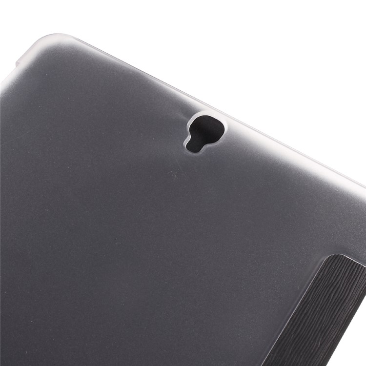 Toothpick Texture Tri-fold Stand Leather Case for Samsung Galaxy Tab S3 9.7" T820 - Black-5