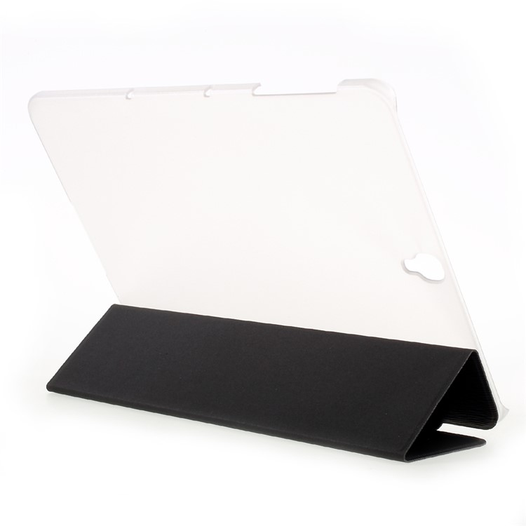 Toothpick Texture Tri-fold Stand Leather Case for Samsung Galaxy Tab S3 9.7" T820 - Black-6
