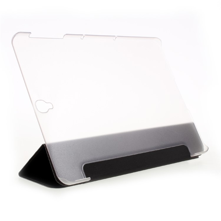 Toothpick Texture Tri-fold Stand Leather Case for Samsung Galaxy Tab S3 9.7" T820 - Black-7