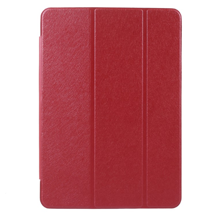 Silk Texture Tri-fold Stand Leather Case for Samsung Galaxy Tab S3 9.7-inch T820 - Red-2