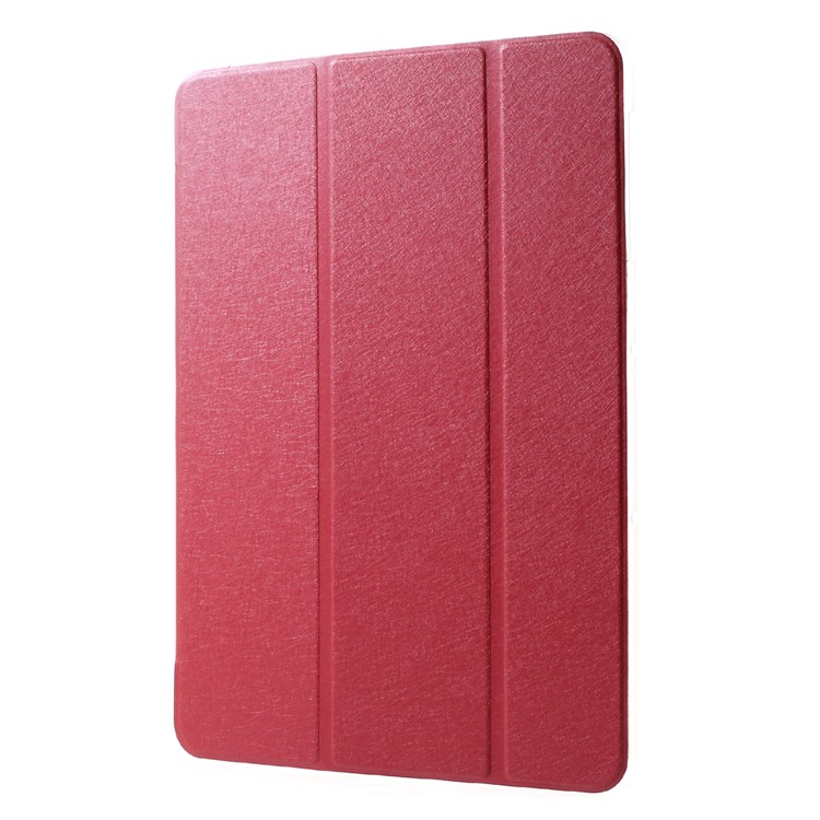 Silk Texture Tri-fold Stand Leather Case for Samsung Galaxy Tab S3 9.7-inch T820 - Red-3