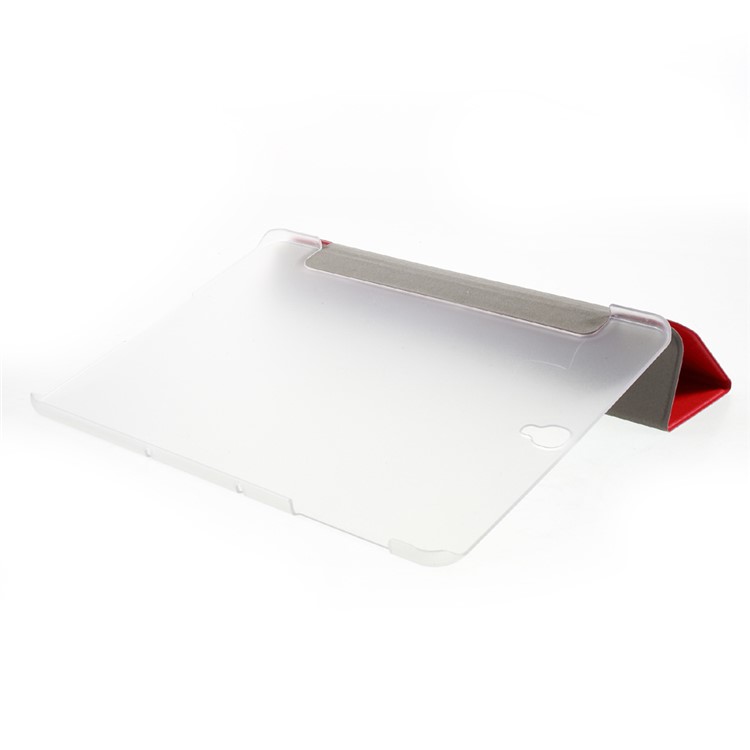 Silk Texture Tri-fold Stand Leather Case for Samsung Galaxy Tab S3 9.7-inch T820 - Red-6