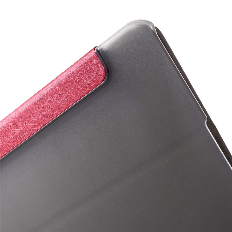 Silk Texture Tri-fold Stand Leather Case for Samsung Galaxy Tab S3 9.7-inch T820 - Red-9