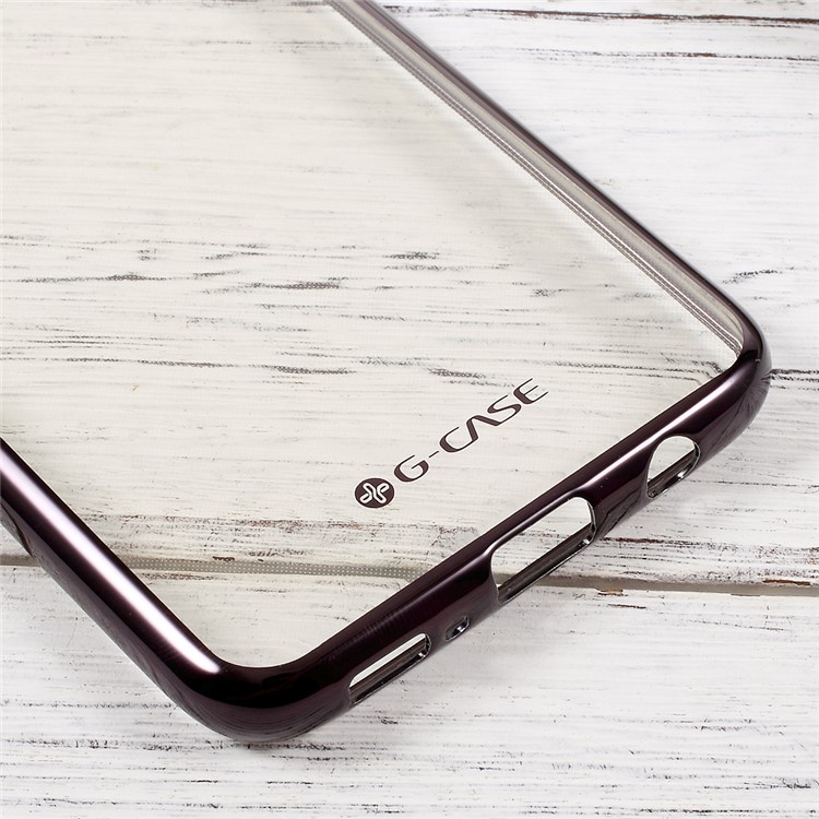 G-CASE Electroplating Clear TPU Cell Phone Case for Samsung Galaxy S8 G950 - Black-6