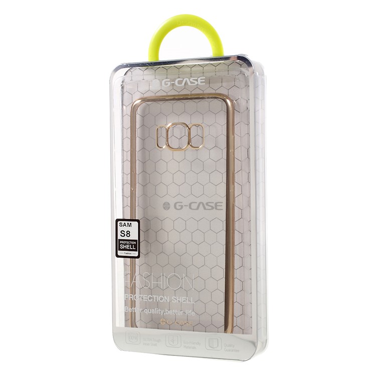 G-CASE Soft Electroplating TPU Cell Phone Shell for Samsung Galaxy S8+ G955 - Gold-5