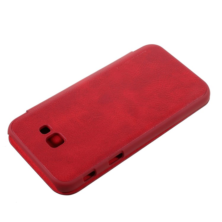 G-CASE Business Series Leather Mobile Shell with Card Slot for Samsung Galaxy A7 (2017) SM-A720F - Red-4