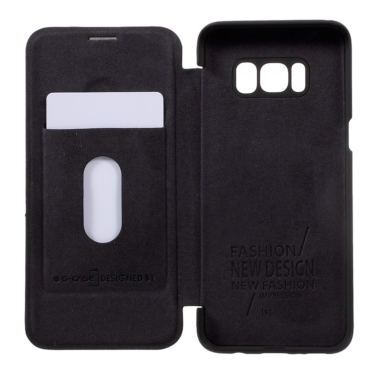 G-CASE Business Series Card Slot Flip Leather Case for Samsung Galaxy S8 G950 - Black-7
