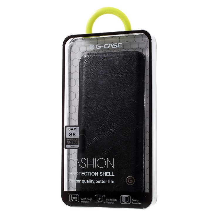 G-CASE Business Series Card Slot Flip Leather Case for Samsung Galaxy S8 G950 - Black-8