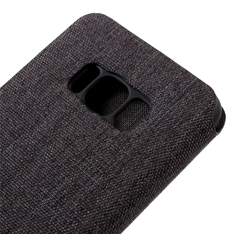 G-CASE Card Holder Canvas Stand Phone Case for Samsung Galaxy S8 - Black-5