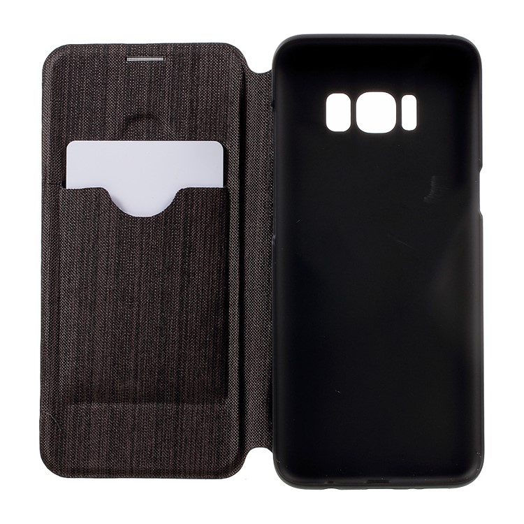 G-CASE Card Holder Canvas Stand Phone Case for Samsung Galaxy S8 - Black-8
