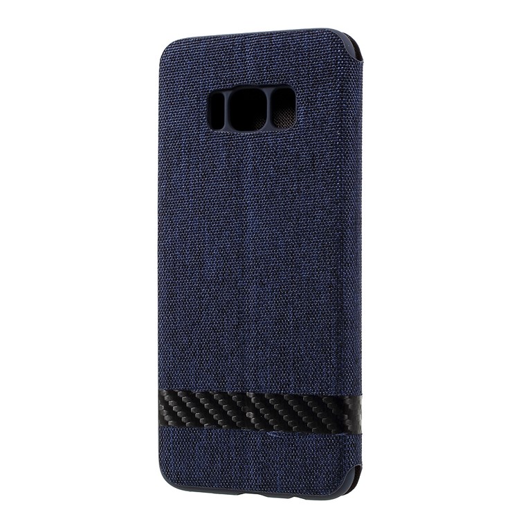 G-CASE Canvas Card Holder Mobile Phone Case for Samsung Galaxy S8 - Blue-2