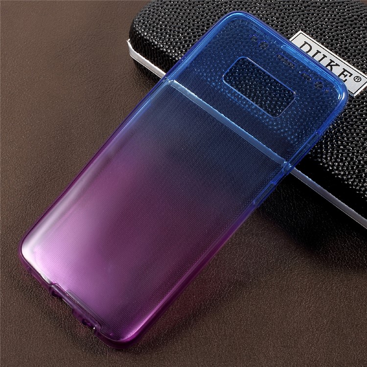Gradient Color Touchable Front + Back 2-Piece TPU Case Accessory for Samsung Galaxy S8 SM-G950 - Blue / Purple-2