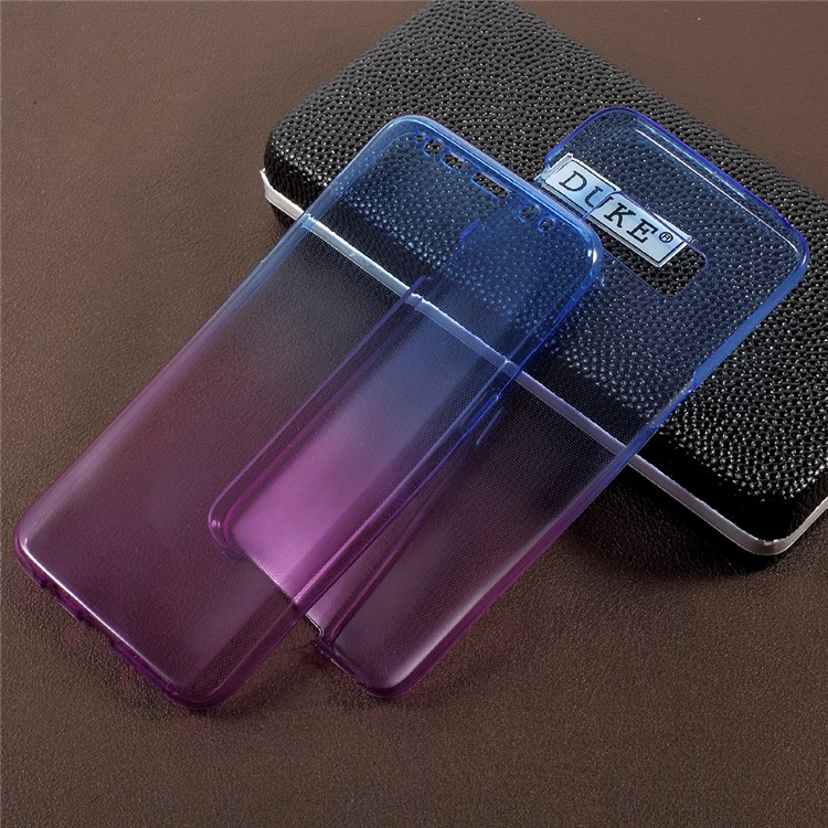 Gradient Color Touchable Front + Back 2-Piece TPU Case Accessory for Samsung Galaxy S8 SM-G950 - Blue / Purple-4