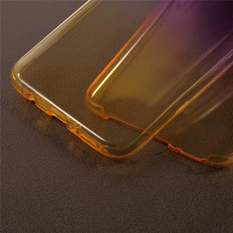 Gradient Color Touchable Front + Back 2-Piece TPU Case for Samsung Galaxy S8+ SM-G955 - Purple / Yellow-6