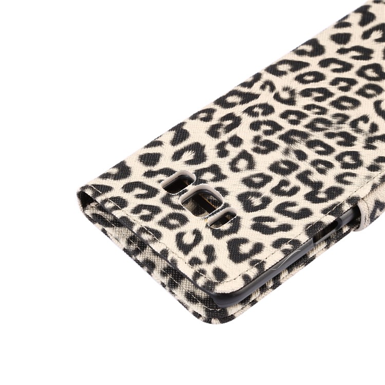 Leopard Pattern Leather Magnetic Wallet Cover for Samsung Galaxy S8 G950 - Grey-7