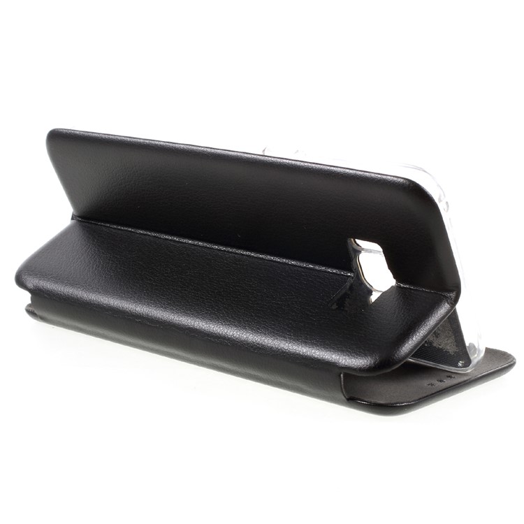 Magnetic Flip Leather Card Holder Stand Case for Samsung Galaxy S8 Plus - Black-5
