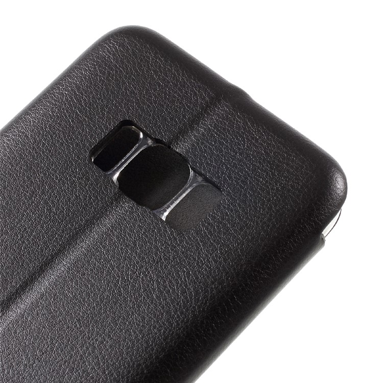 Magnetic Flip Leather Card Holder Stand Case for Samsung Galaxy S8 Plus - Black-8