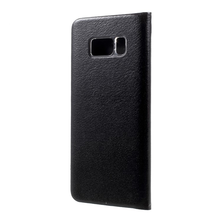 Card Holder Flip Leather Moible Phone Case for Samsung Galaxy S8 G950 - Black-3