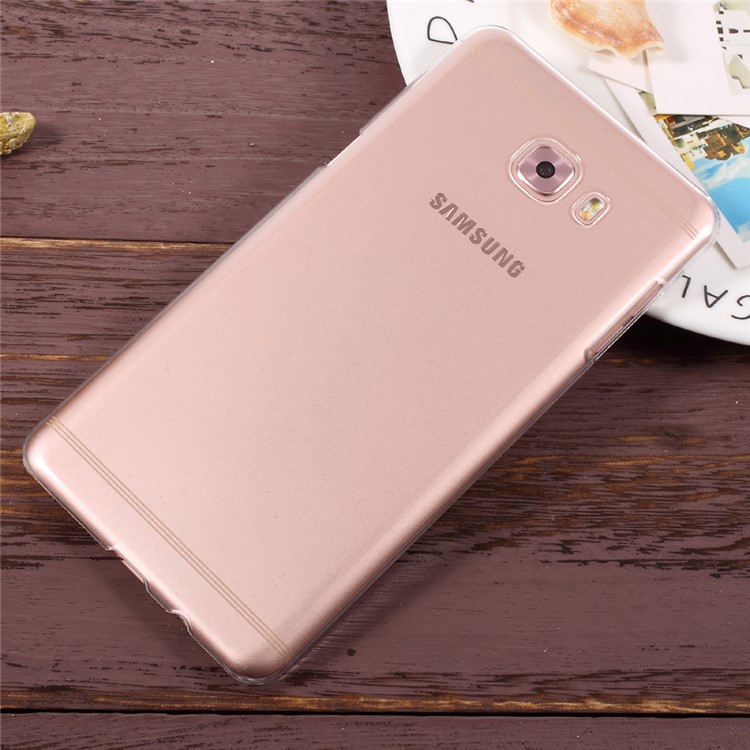 For Samsung Galaxy C9 Pro Crystal Clear PC Hard Cell Phone Case - Transparent-1