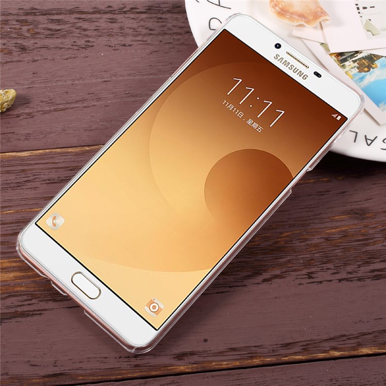 For Samsung Galaxy C9 Pro Crystal Clear PC Hard Cell Phone Case - Transparent-2