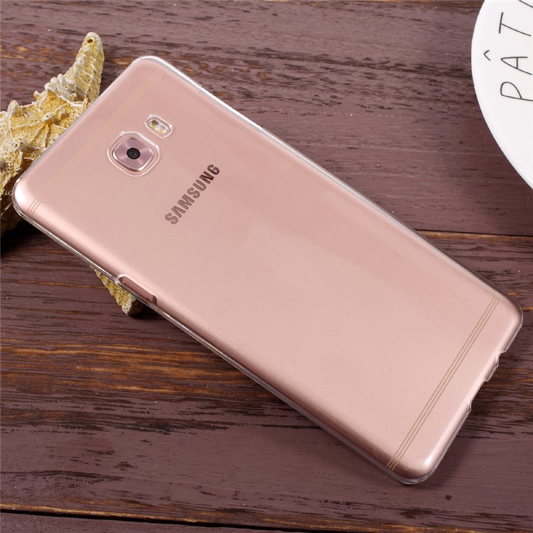 For Samsung Galaxy C9 Pro Crystal Clear PC Hard Cell Phone Case - Transparent-3