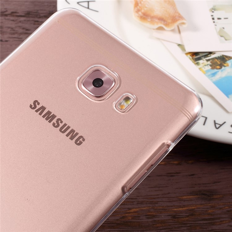 For Samsung Galaxy C9 Pro Crystal Clear PC Hard Cell Phone Case - Transparent-4