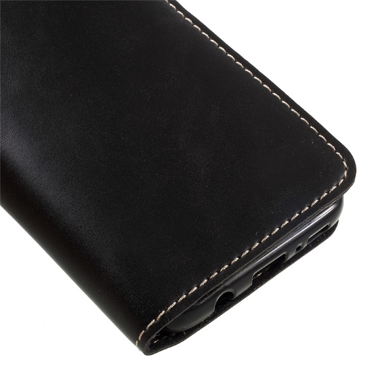 Button Closure PU Leather Wallet Folio Case with Lanyard for Samsung Galaxy S8 G950 - Black-6