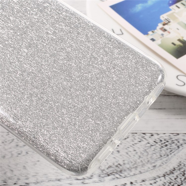 Glittery Paper TPU + PC Hybrid Phone Case for Samsung Galaxy S8 - Silver-6