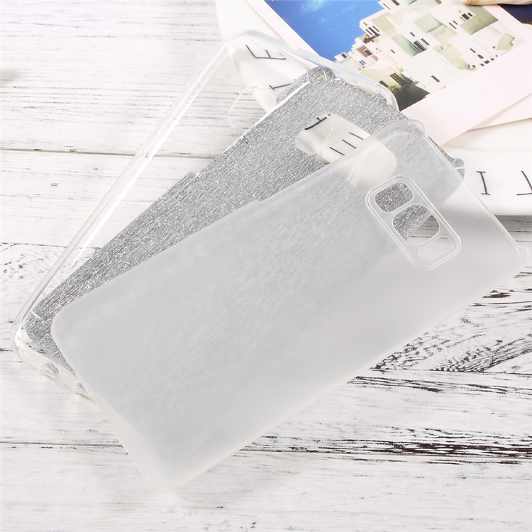 Glittery Paper TPU + PC Hybrid Phone Case for Samsung Galaxy S8 - Silver-7