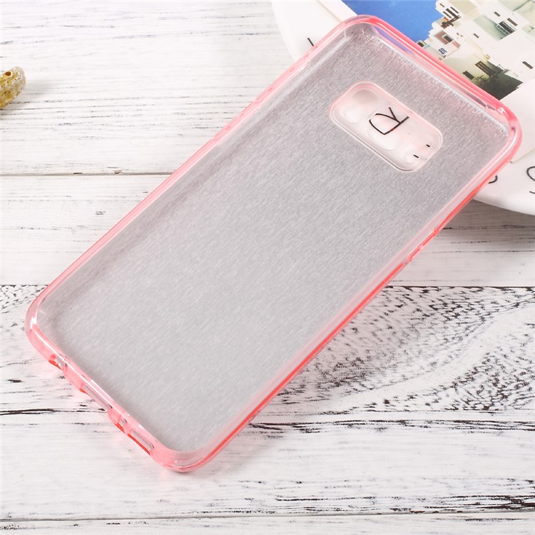 Hybrid glittery Papier TPU + PC Abdeckung für Samsung Galaxy S8 Plus G955 - Pink-2