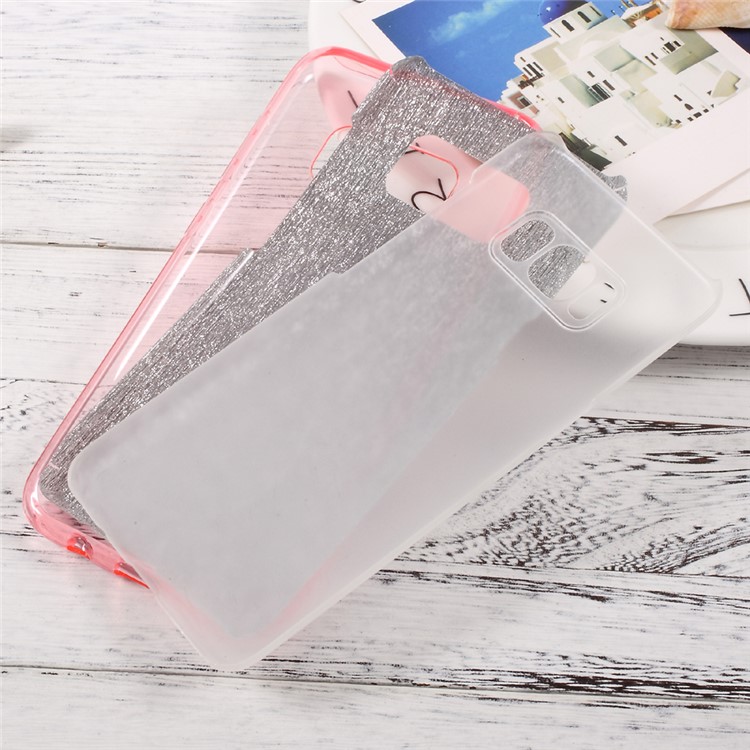 Hybrid glittery Papier TPU + PC Abdeckung für Samsung Galaxy S8 Plus G955 - Pink-4