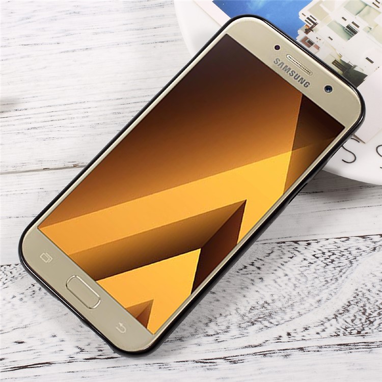 For Samsung Galaxy A5 (2017) Flash Powder Glossy Soft TPU Cell Phone Case - Black-2