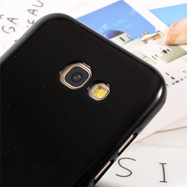 For Samsung Galaxy A5 (2017) Flash Powder Glossy Soft TPU Cell Phone Case - Black-7