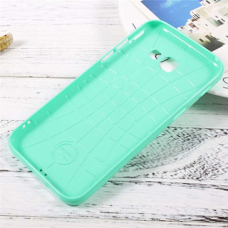 Flash Powder Glossy Soft TPU Protector Phone Case for Samsung Galaxy A5 (2017) - Cyan-5