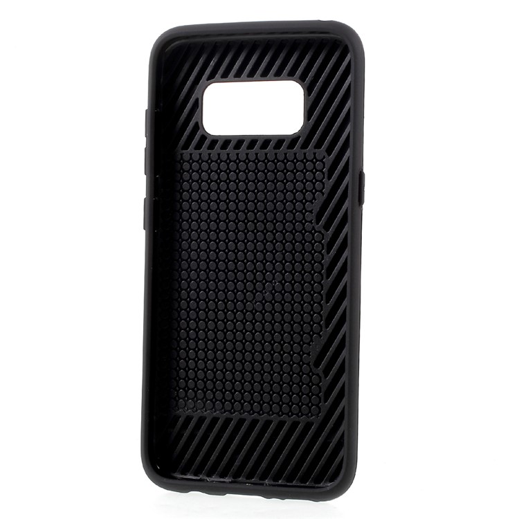 Brushed PC + TPU Hybrid Case with Card Slot for Samsung Galaxy S8 Plus SM-G955 - Black-6
